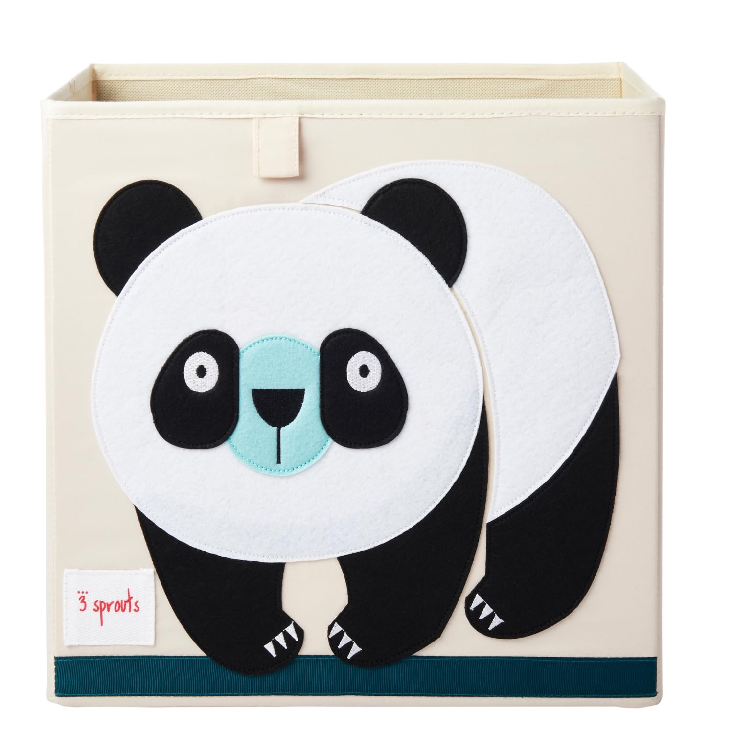 3 Sprouts Toy Storage Organizer: Toy Box Cube Organizer for Playroom, Nursery - Foldable Storage Bin - Panda