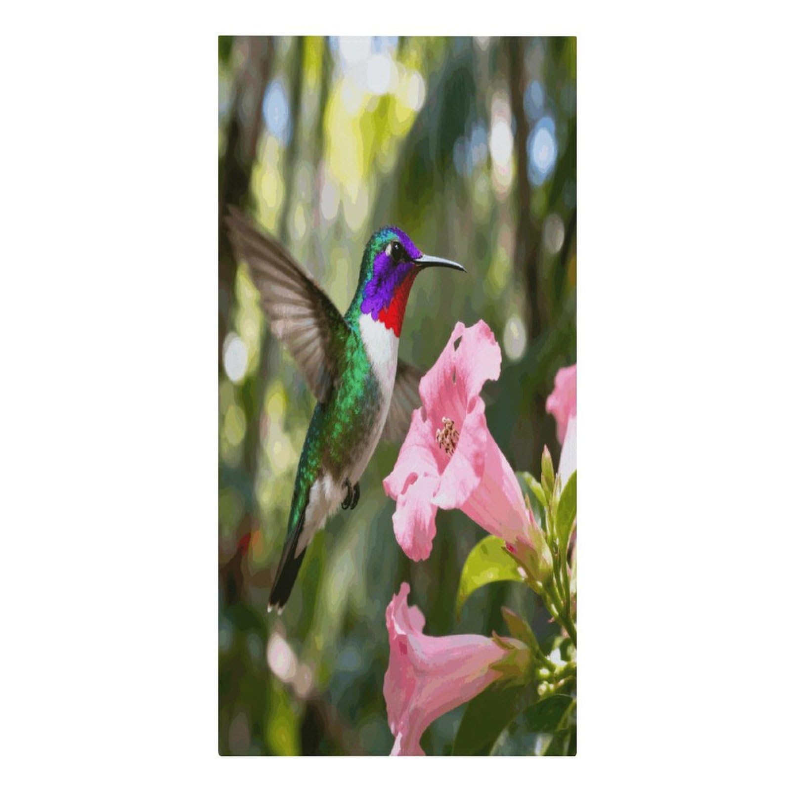 VstaDank Hummingbird Beach Towels Microfiber Absorbent Extra Large Bath Towels Quick Dry Lightweight Thin Pool Towel Soft Swim Travel Towel Beach Accessories for Adult Gift