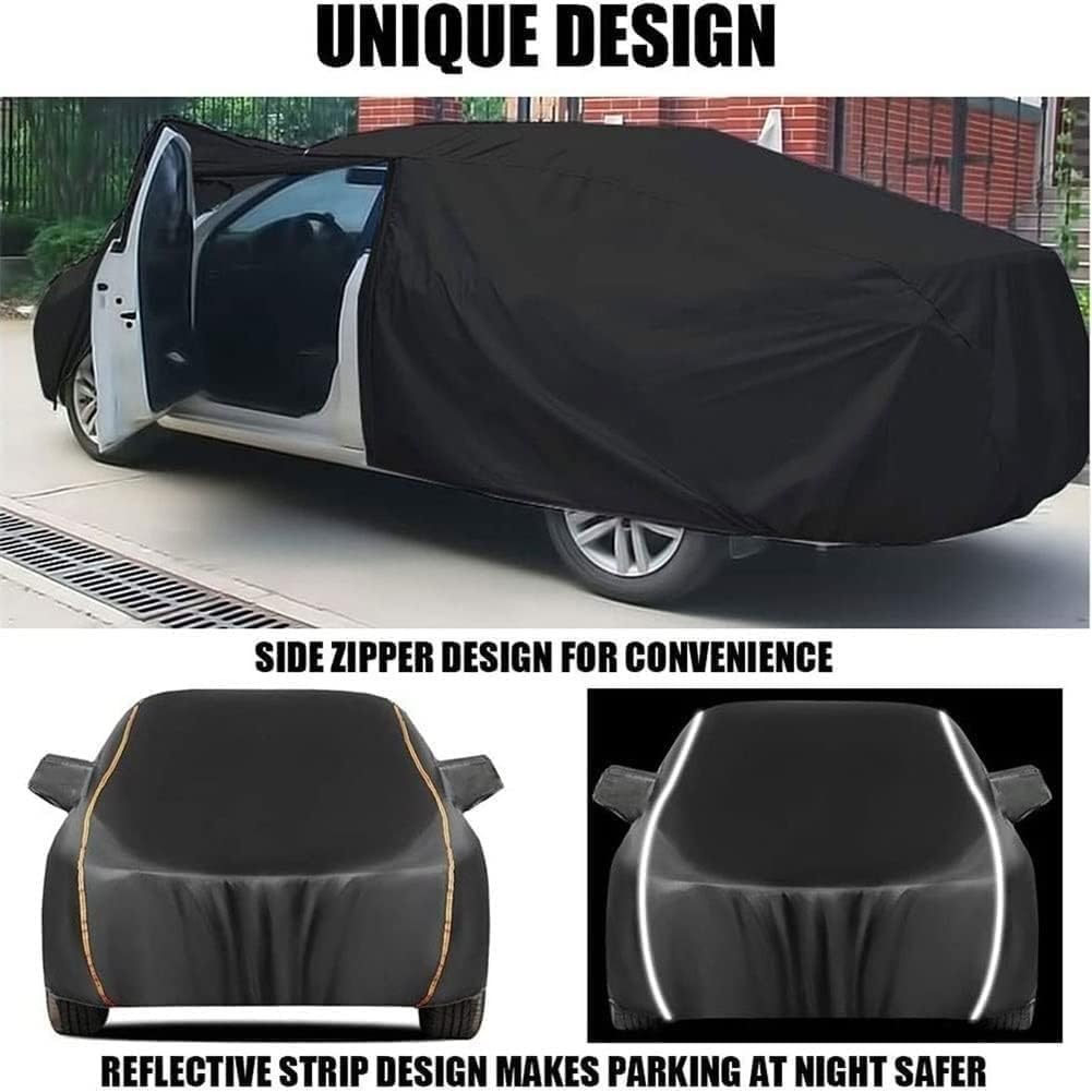 Car Cover for Fiat 124 Spider 500 500C 500e 500L 500X | Waterproof Breathable Scratch-Proof and Windproof Full Car Cover UV Resistant Car Tarpaulin with Reflective Strips (Color : Blue, Size : 124 S