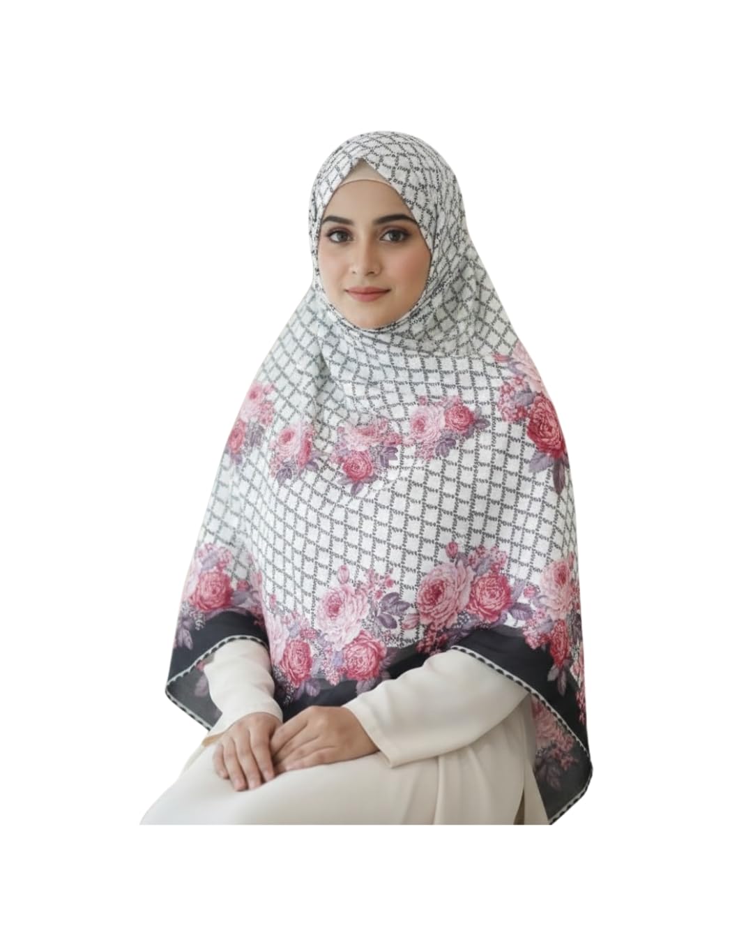 Women’s Muslim Hijab Printed Headscarf | Soft Breathable Modest Wear Scarf for Daily, Prayer & Occasion Use.