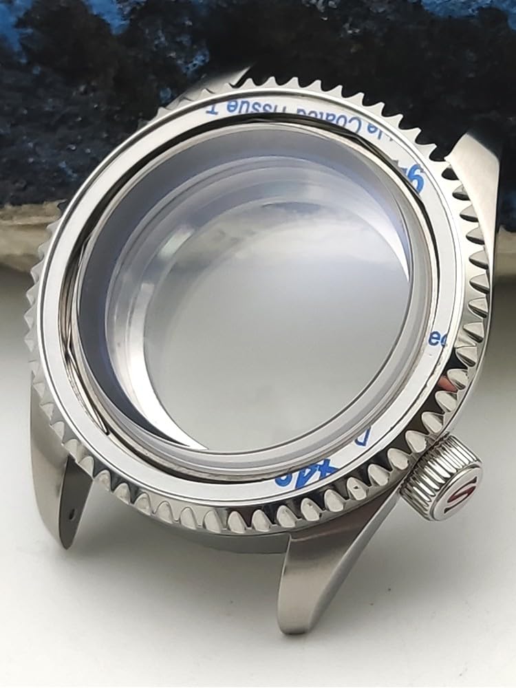 42mm Kapitelring Uhrengehäuse, Passend für NH35 NH36 Werk 3.8 Krone, Ersatz Taucher Uhren Modifizierung Kit für Seiko SKX007