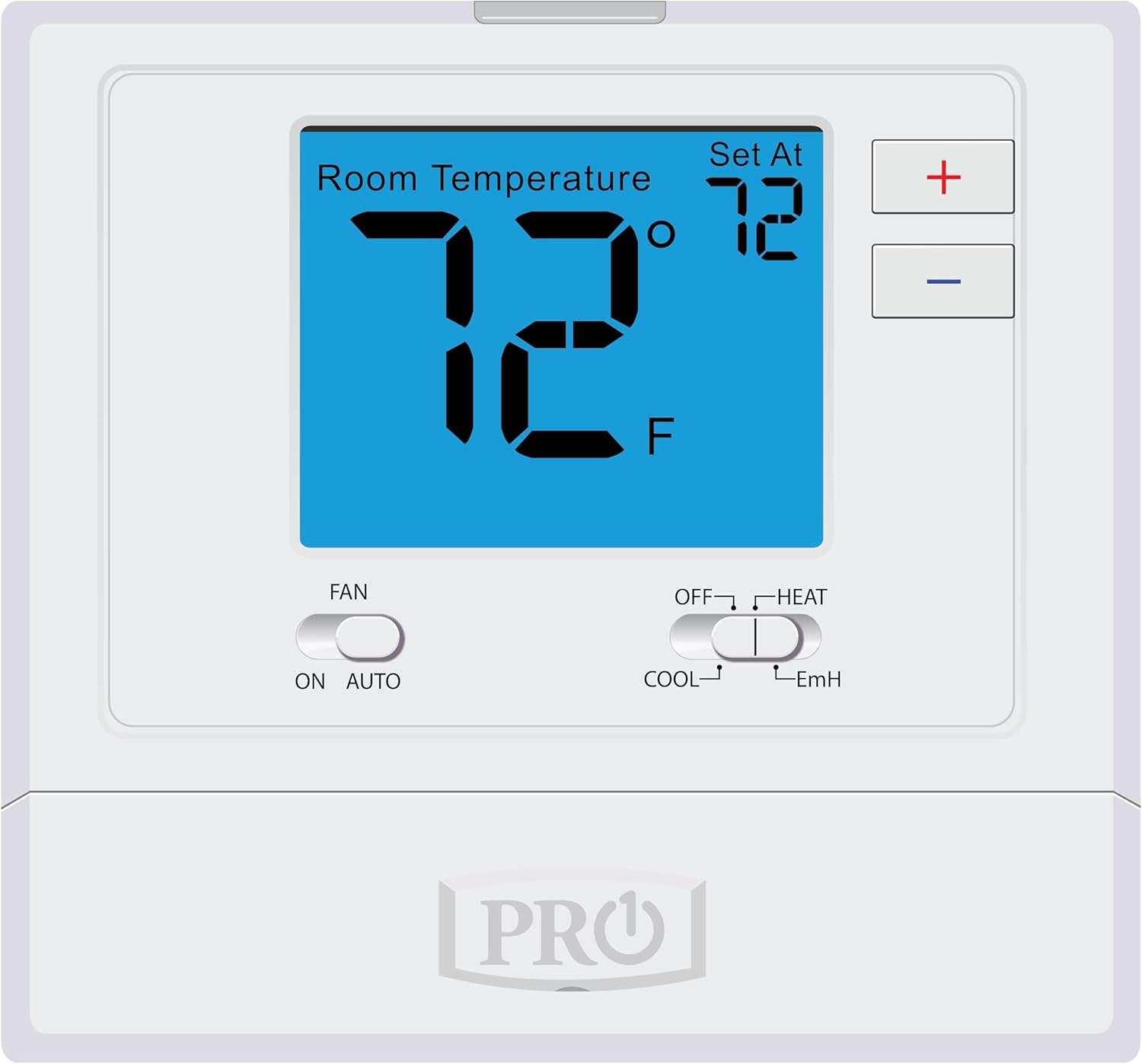 PRO1 T721 Non-Programmable Wall Thermostat, 2H/1C Heat Pump or 1H/1C Conventional System, Digital Home Thermostat