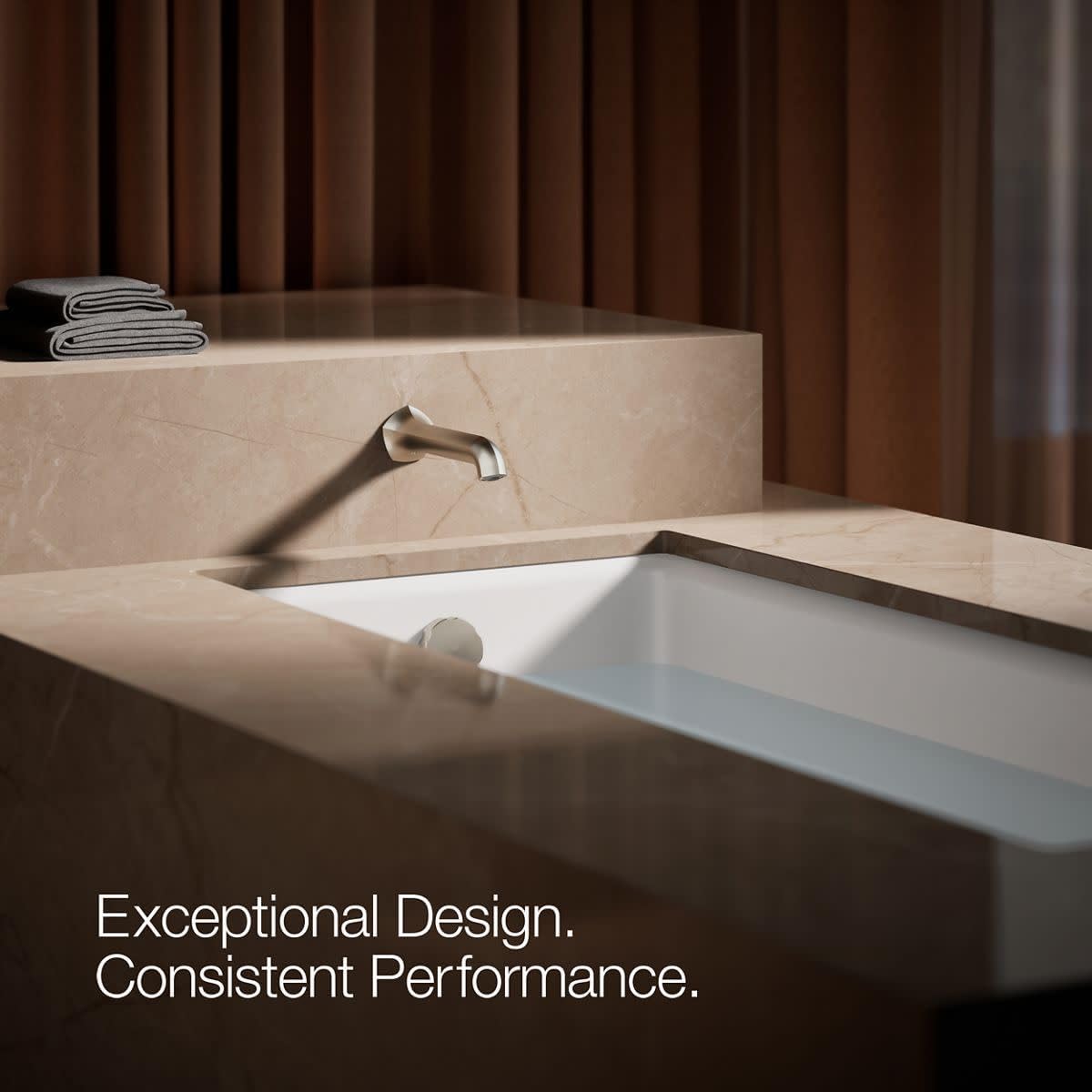 Kohler 27024-CP Occasion™ Wall-Mount 8" Bath spout with Straight Design, Polished Chrome