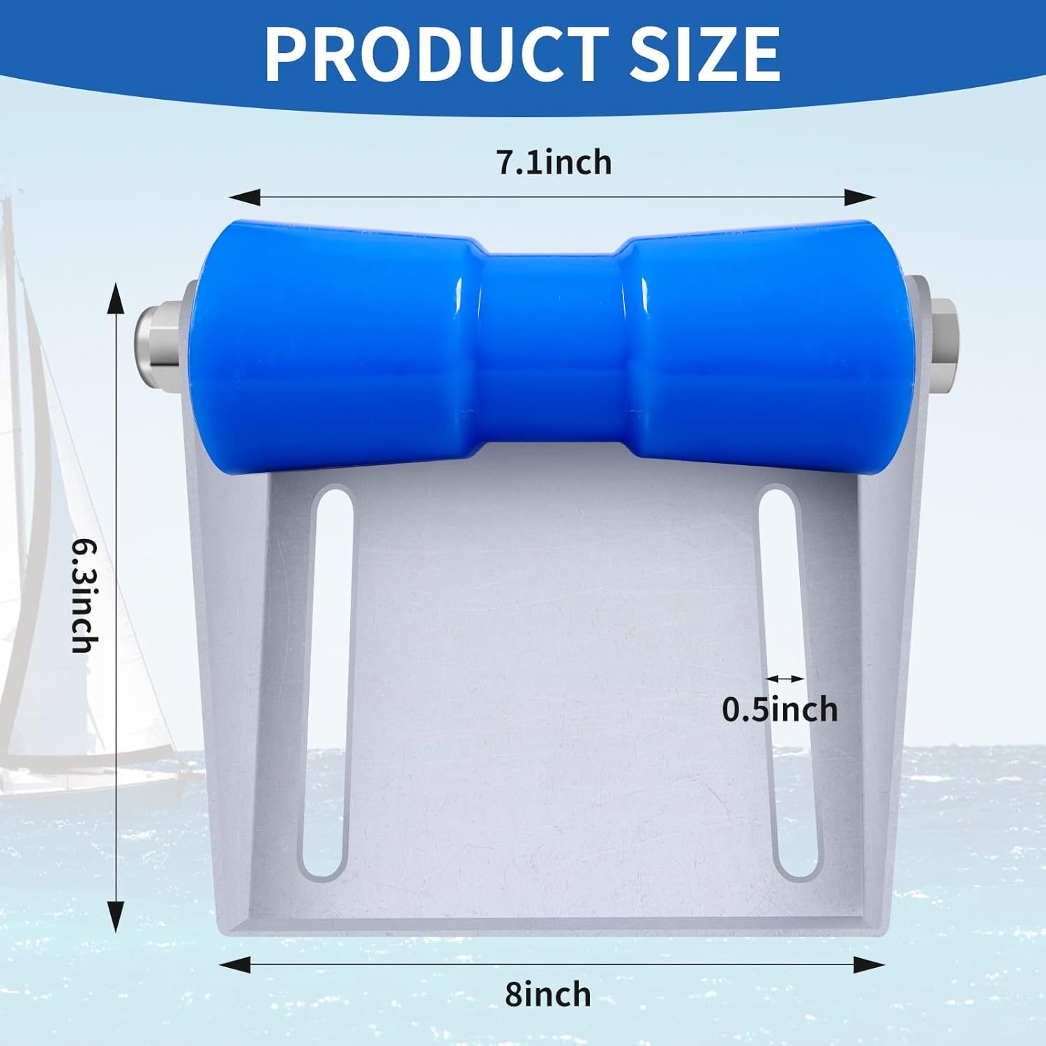 8inch/10inch/12inch Boat Trailer Rollers with Brackets Galvanized Steel Keel Roller Assembly Kit for Easy Water Launch