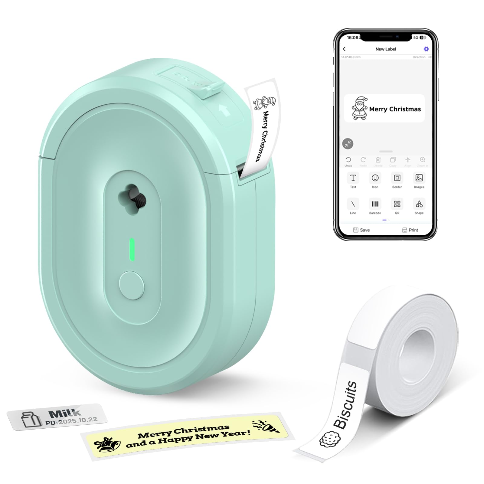 Amazon.com: NDYIN Mini Label Maker Machine with Tape, N12 Portable