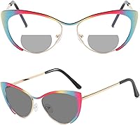 Vista 9 de Gafas de lectura bifocales únicas para mujer, transición, fotocromáticas, para computadora, ojo de gato, UV400