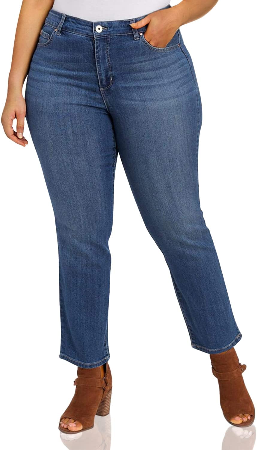 Bandolino Women's Mandie Signature Fit 5 High Rise Jean Plus Size