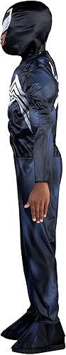 Miniatura 5 de Marvel Venom - Disfraz oficial de Halloween para jóvenes, overol acolchado con máscara desmontable