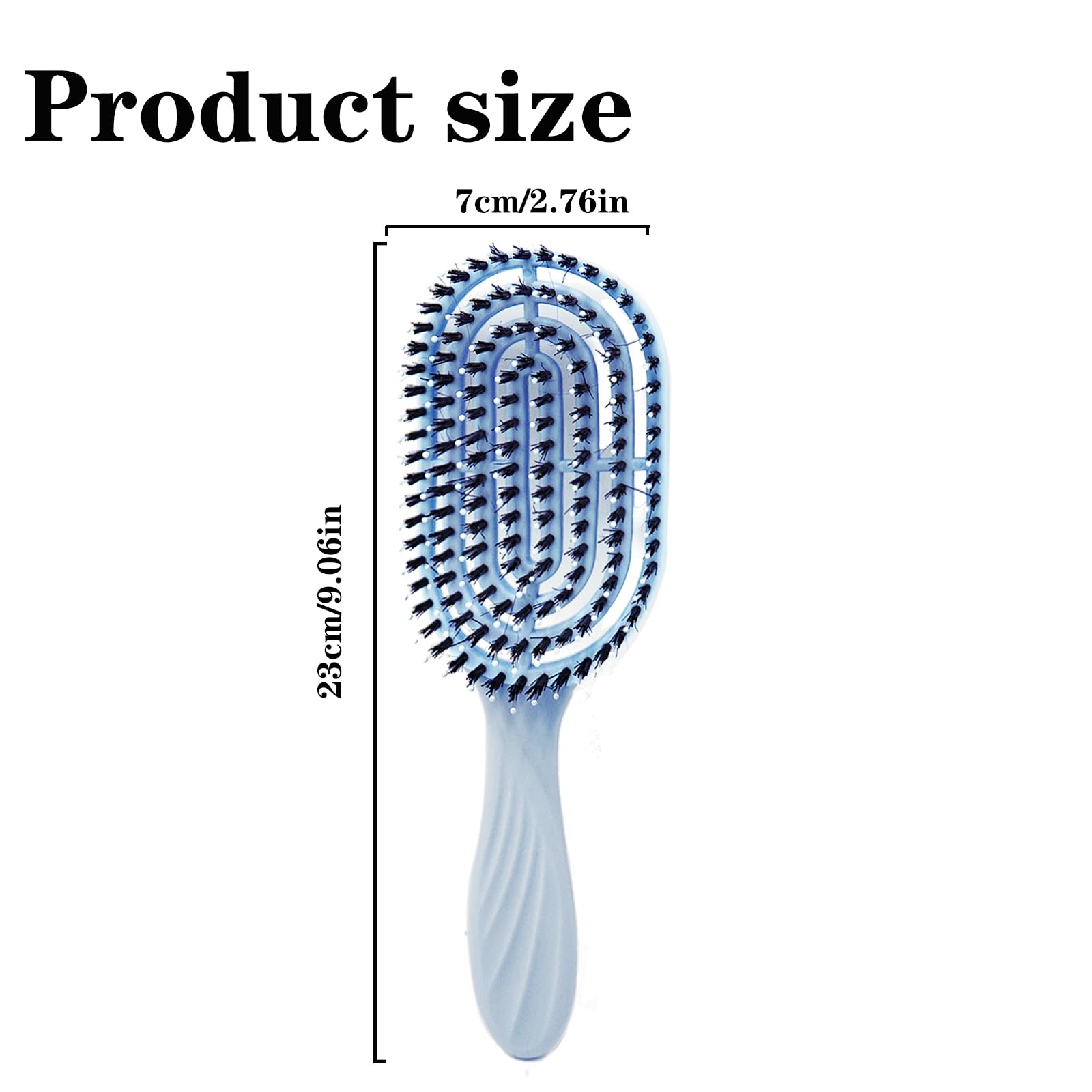 ZPTEE Boar Bristle Hair Brush with Nylon Pins,Vented Paddle Detangling Brush for Wet&Dry Hair,Anti-Frizz Anti-Static - Image 2