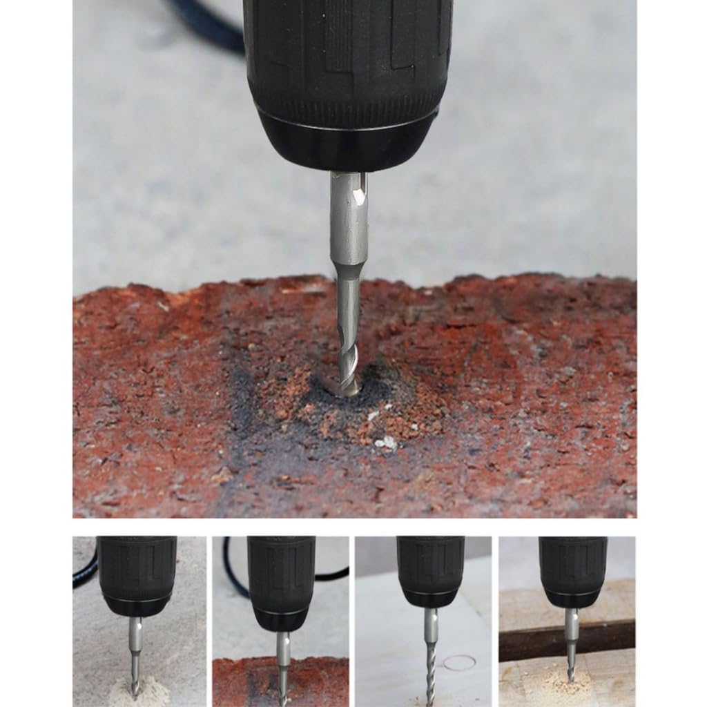 8Pieces SDS Electric Hammer Block Drill Masonry Wall Brick Concrete Drill Bits Set Carbide Tipped 6/8/10/12/14/16mm