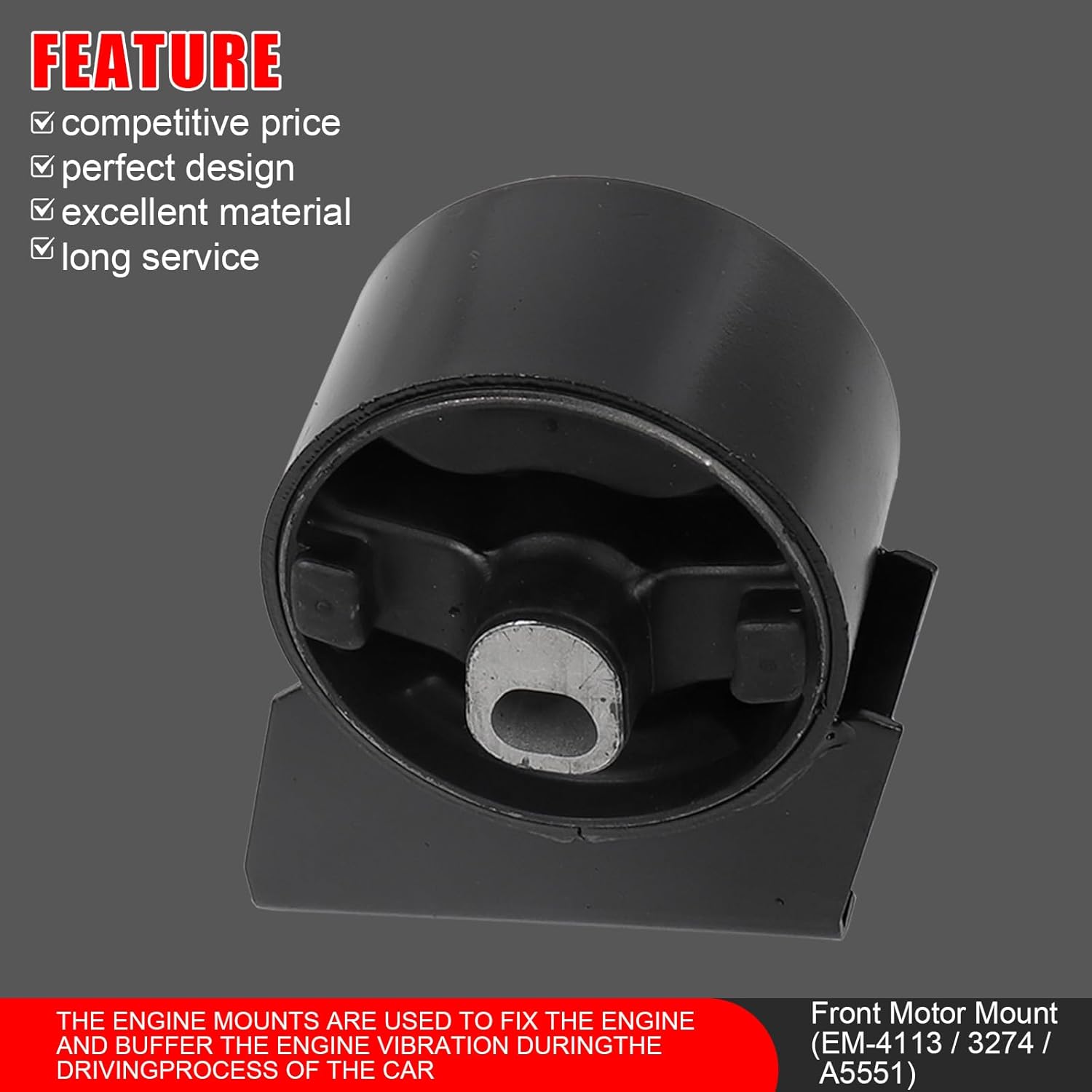 Engine Motor Mount & Trans Mount Compatible with 2011-2019 for Dodge Journey 3.6L FWD 2011-2014 for Dodge Avenger, for Chrysler 200 3.6L Replacement for 3274 3167 3256 3246 A5551 A5443 A5632 A5543