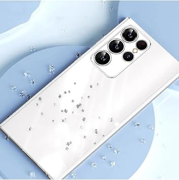 Case Compatible with Coverzone Samsung Galaxy S24 Ultra Transparent Clear GlassElegance TPU Full Protection Back Cover Transparent Color