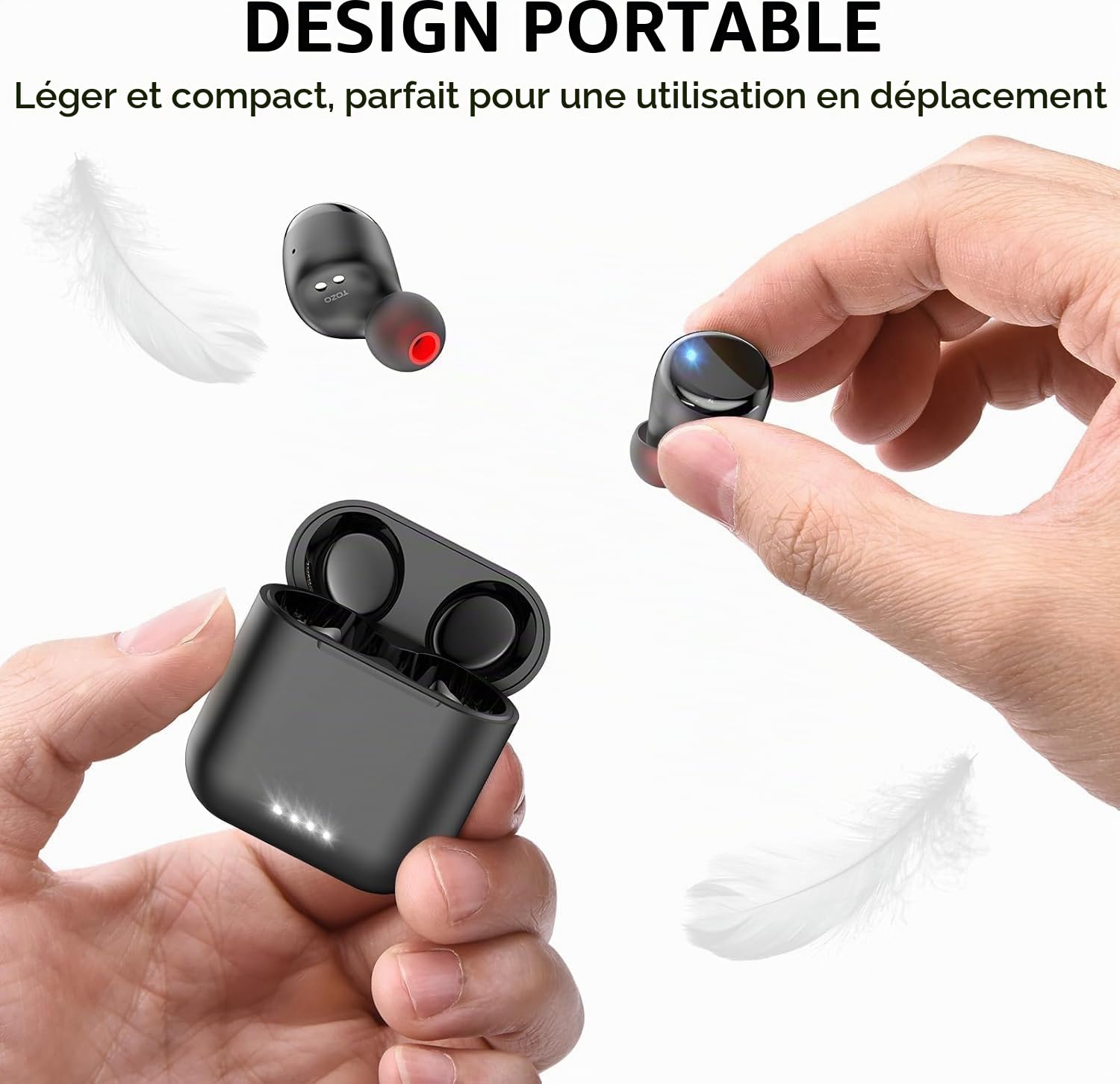 TOZO T6 Écouteurs Bluetooth sans Fil, Contrôle Tactile ORIGX 2.0 Acustique