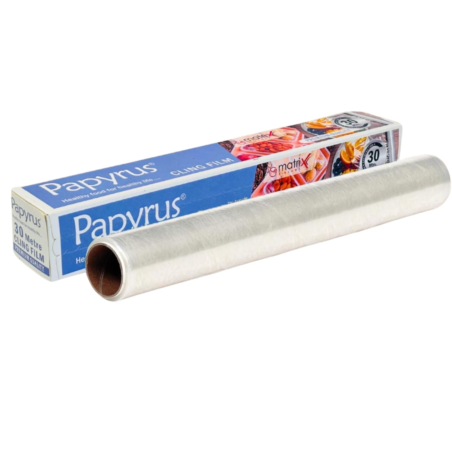 Papyrus Food Wrapping Cling Film | Ideal for Food Storage, Food Packing | Multipurpose Food Wrapper | Transparent Foil for Vegetables & Fruits (Pack of 1, 30m) (B0D5DBYMYM) Amazon Price History, Amazon Price Tracker