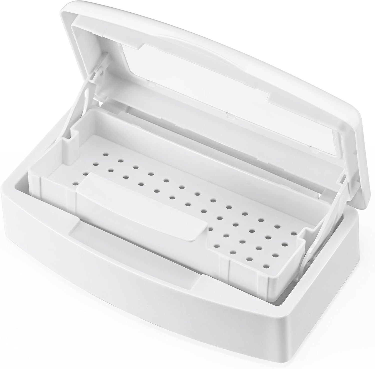 Soiiw Nail Tool Sterilizer Box, Plastic Sterilization Tray Storage