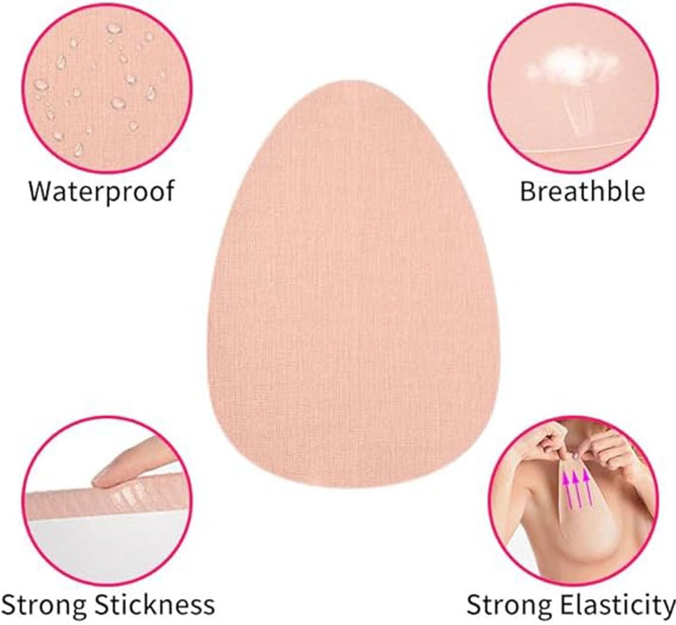 Plus Size Invisible Breast Lift Tape Adhesive Sticky Push Up Bra for A-F Cup Large Breast - Image 2