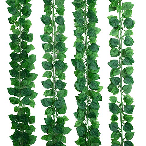 Hawesome Lot de 12 guirlandes de Lierre Artificiel à Suspendre pour Maison, Cuisine, Jardin, Bureau, décoration Murale Cover