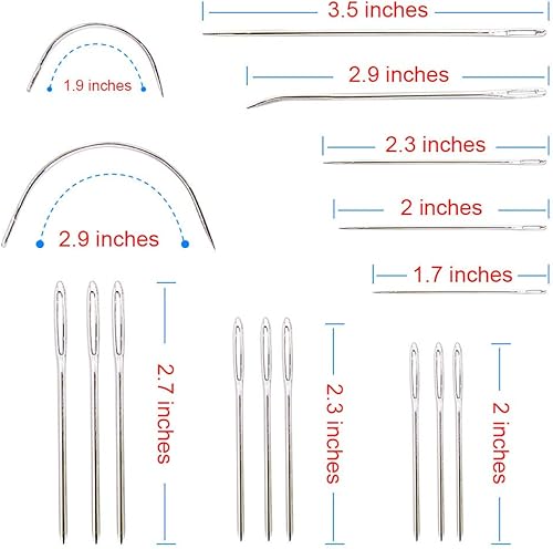 Vista 10 de Vitoki Vitoki - Kit de agujas de coser a mano resistentes para tapicería del hogar, alfombras, reparación de lona de cuero, paquete de 7