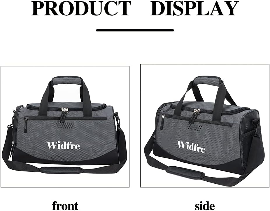  | Widfre Sports Gym Bags Duffle Bag for Travel, Daily Use, TPU Waterproof Pocket, Shoes Compartment, Women and Men | Sports Duffels