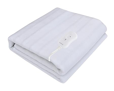 PINDIA Single Bed Heating Electric Blanket - 150 X 80 Cm White
