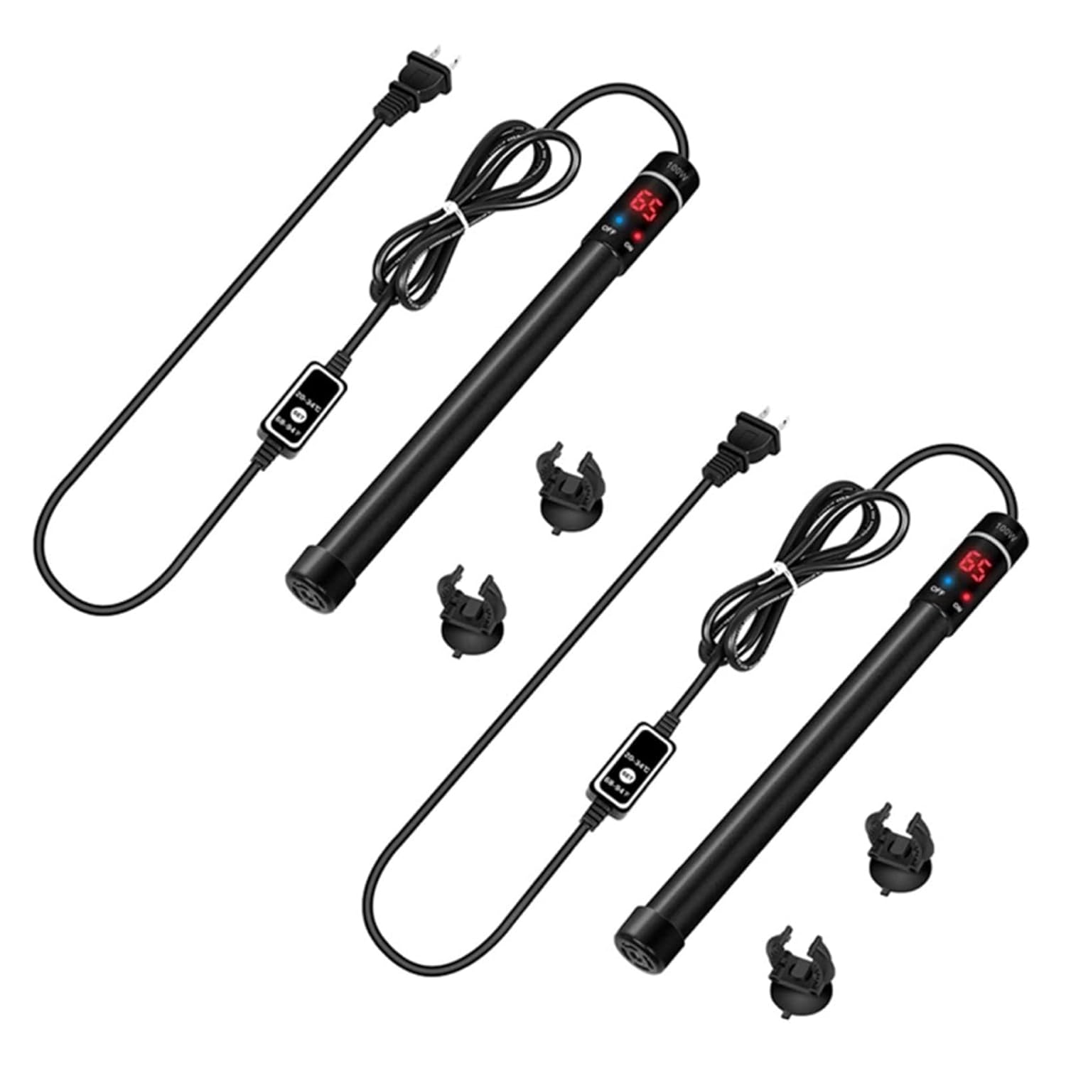 Buy Simple Deluxe 2 Pack Submersible Aquarium Heater, 100W Heater for