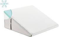 Vista 8 de Bedluxe Almohada de cuña, almohada de cuña de cama de 10 pulgadas para cabecero, almohada de cuña para aliviar el reflujo ácido, dormir, aliviar
