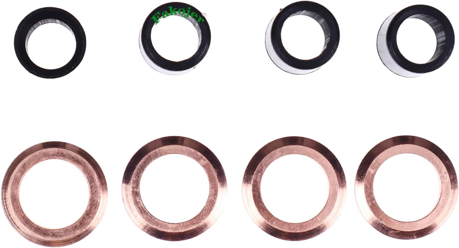 4PCS Nozzle Protector 119625-11870 11962511870 and 4PCS Nozzle Seat 119625-11880 11962511880 Compatible with Yanmar Engine 3JH2 3TN75L 3TN82L 3TN84L 3TNE82A 4JH2 4JH3