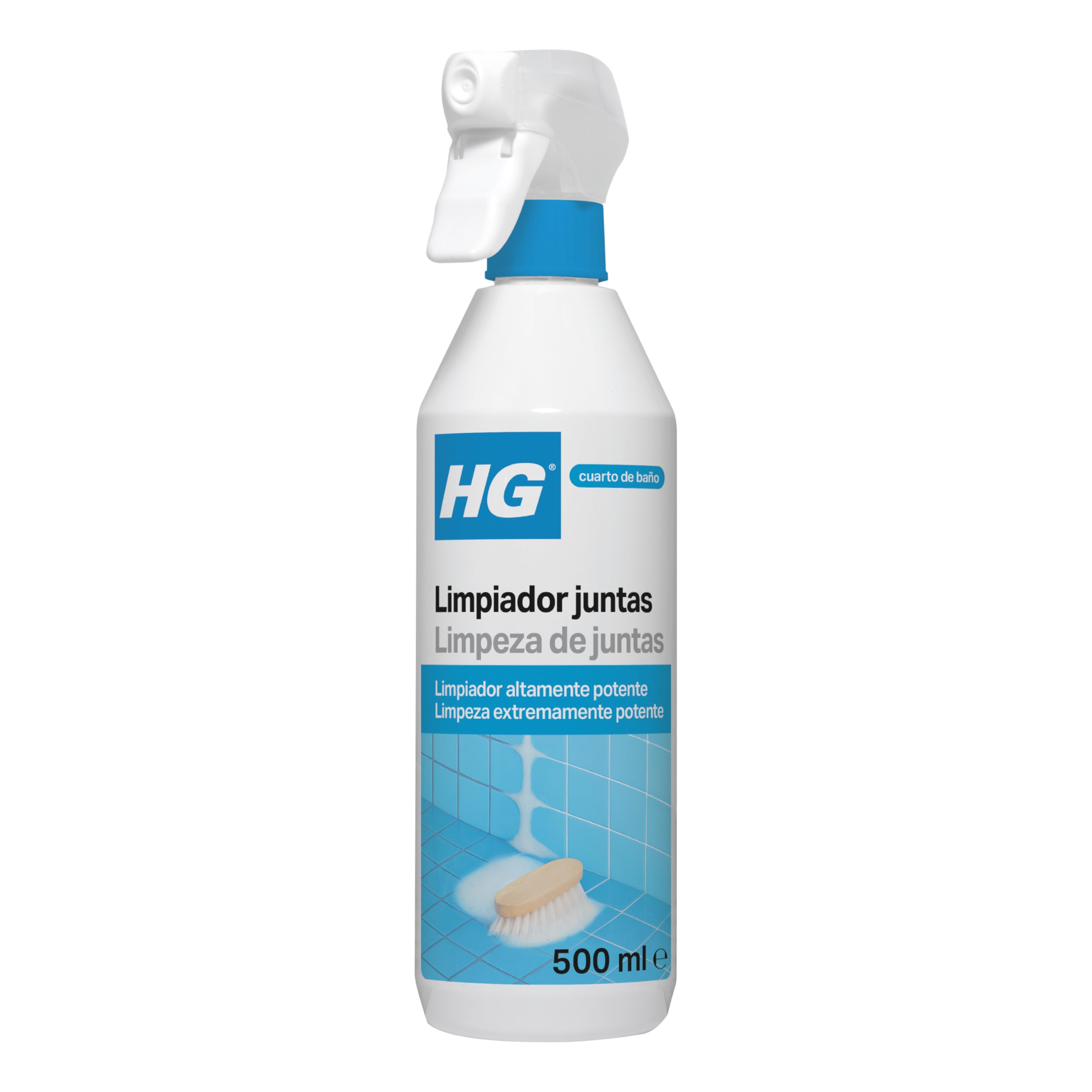 HG Limpiador de Juntas Spray | Blanquea Lechadas de Azulejos, Paredes y Suelos de Cocinas y Baños - 500ml