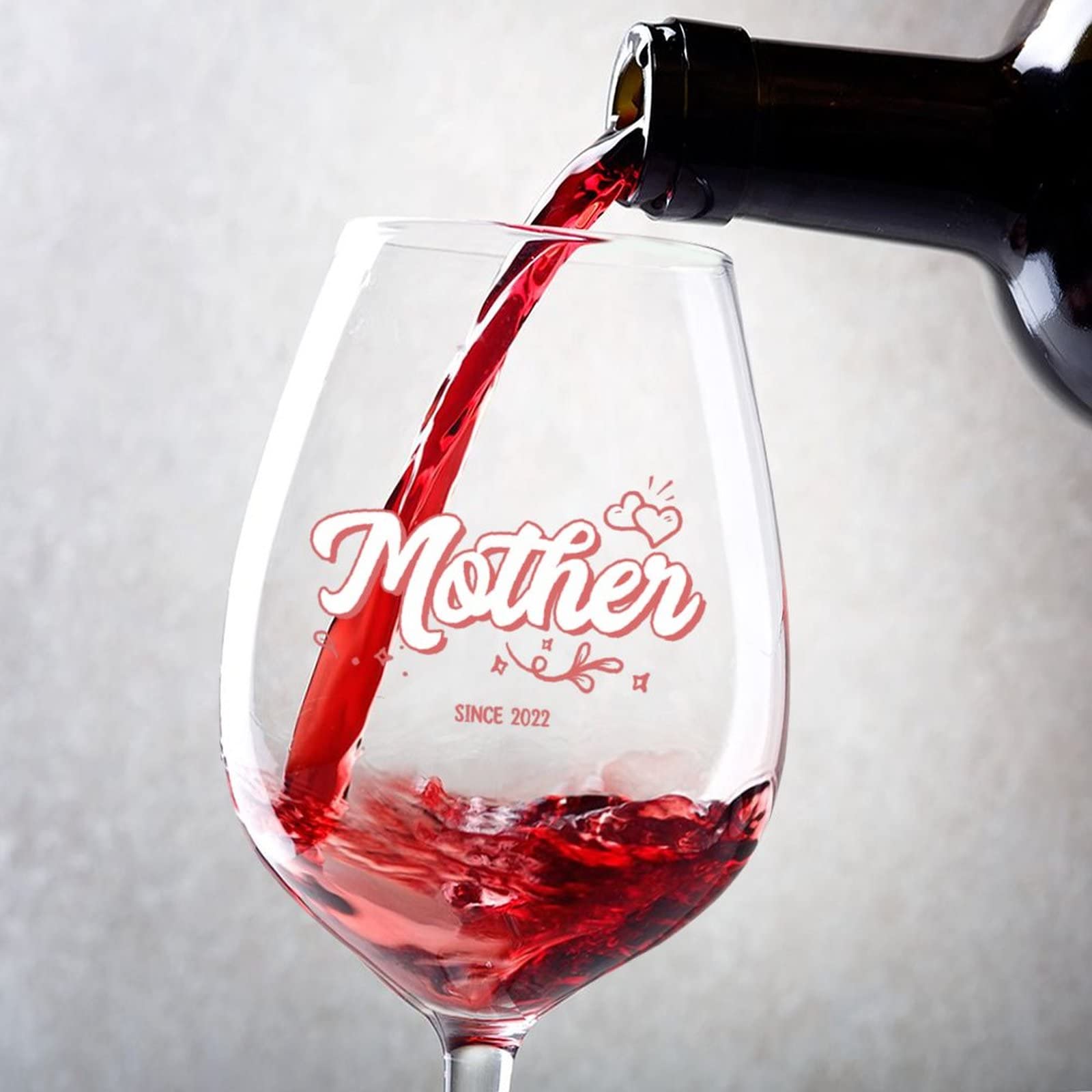 Verres à vin Promoted to Mother en verre cristallin pour maman exigeante