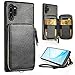 Samsung Galaxy Note 10 Plus Wallet Case,ZVE Galaxy Note10 Plus Case with Credit Card Holder Zipper Wallet Handbag Purse Wrist Strap Case Cover for Samsung Galaxy Note 10+ Plus(2019,5G),6.8 inch-Black