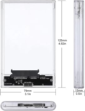2.5 İnç HDD/SSD Şeffaf Disk Kutusu, USB 3.0, UASP Destekli ED-15
