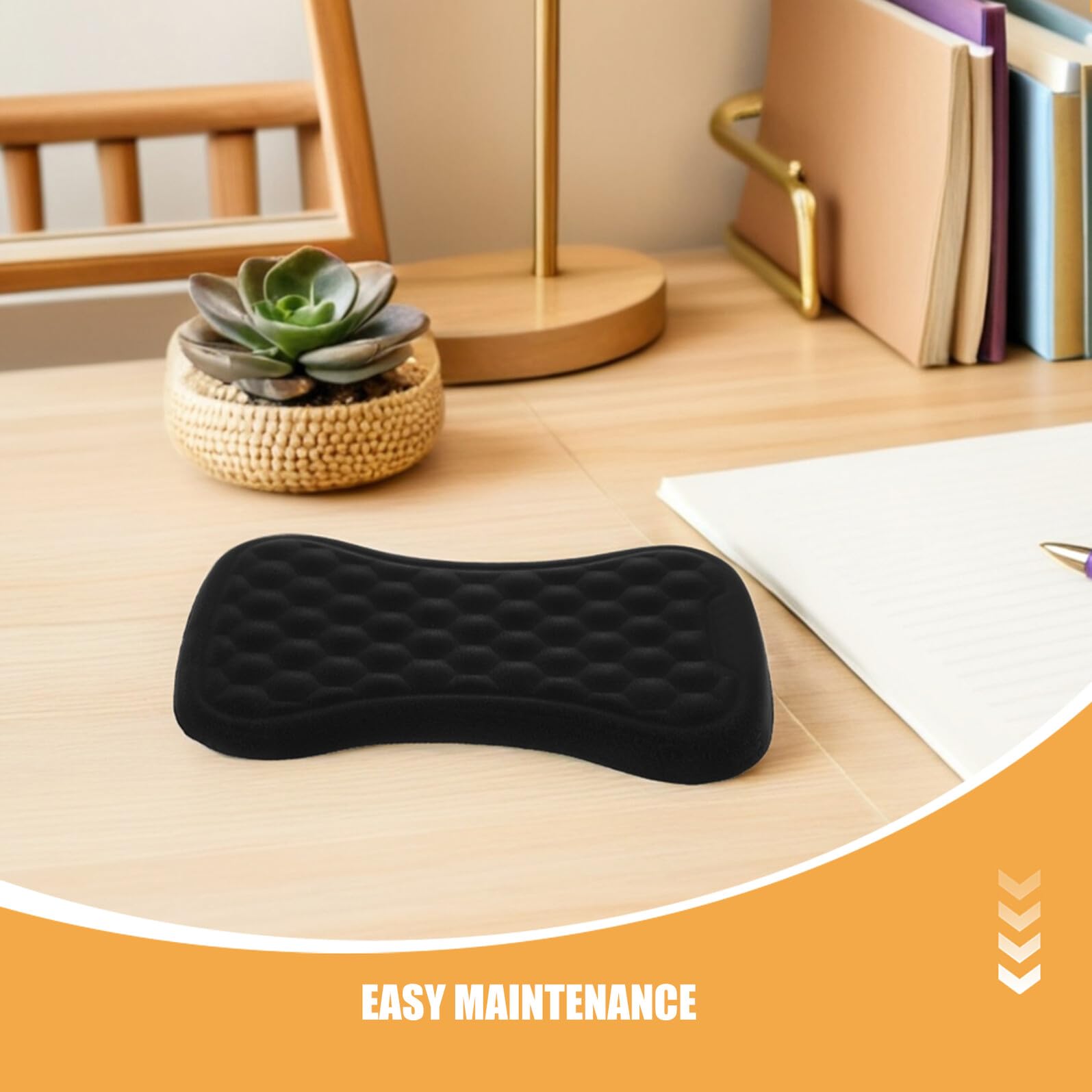 Poggiapolsi per Mouse e Tastiera da 2 Pezzi in Memory Foam Ergonomico Supporto per Polso ad Alta Elasticità per Ufficio Gaming e Laptop Cuscinetti Confortevoli in Cotone e