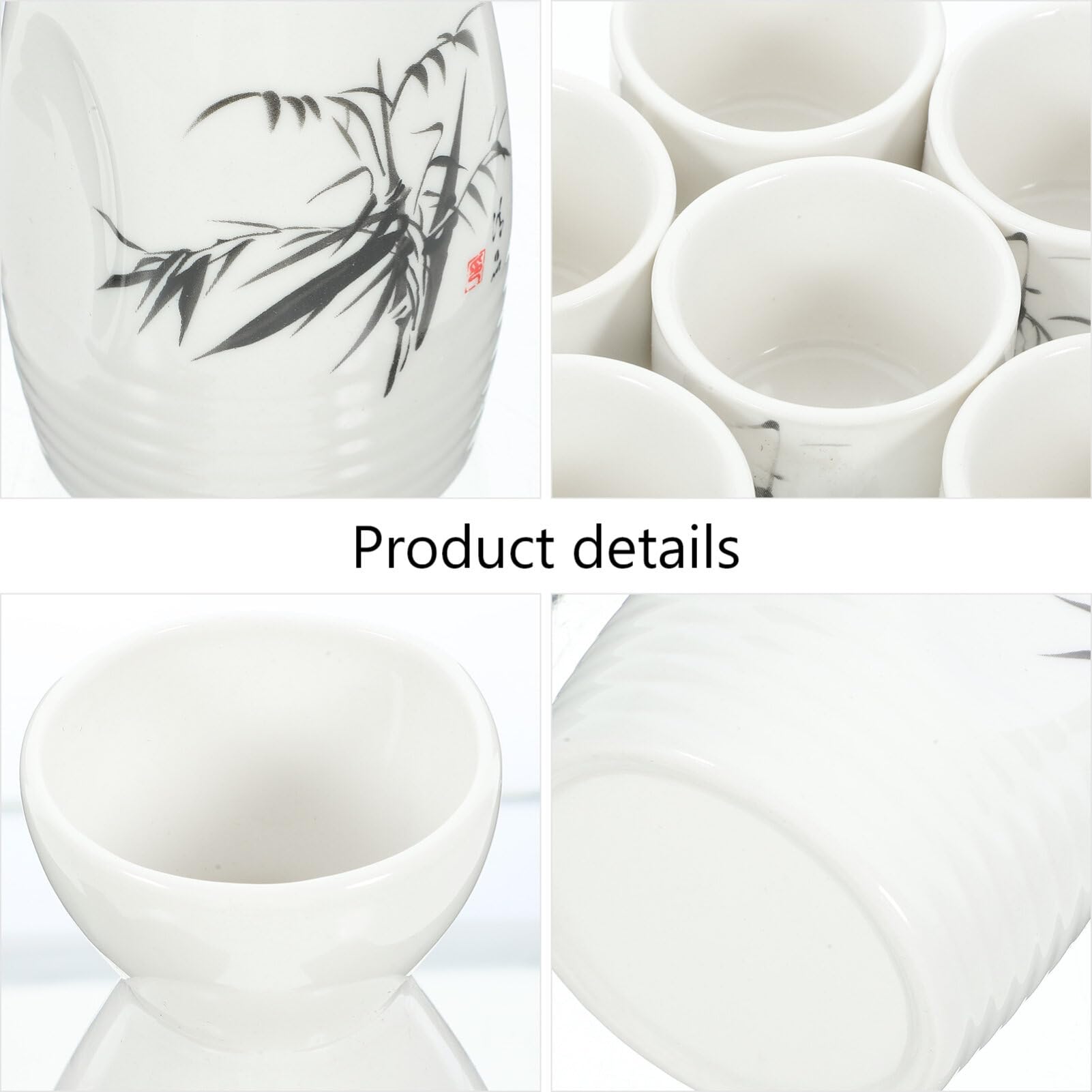 STOBAZA 1 Set Japanischer Sake-Becher Traditionelles Sake-Servierset Keramikkrug Sake-Karaffen Sake-Servierbecher Handbemalte Porzellan-Saki-Becher Weingläser Für Neujahrsgeschenke