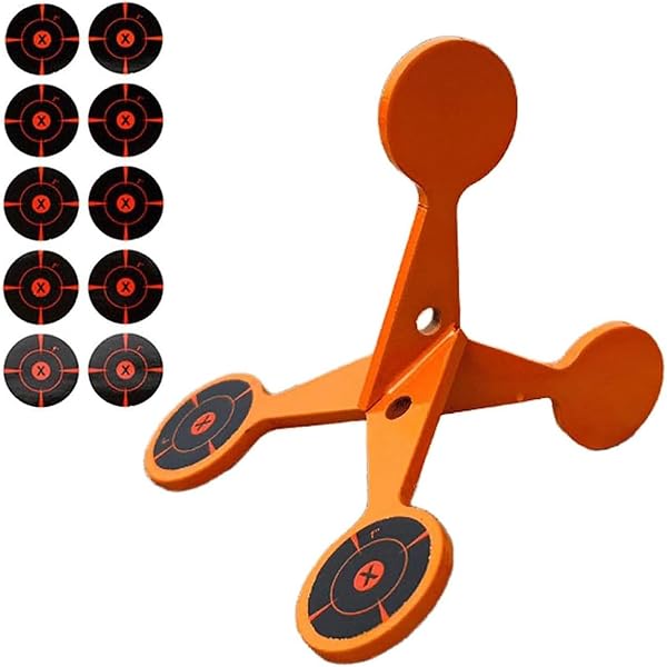Spinning Shooting Target Thickened Flip Roller with 10 Sheets of Splash Target Paper,Automatically Flips Resets Quickly High Caliber Targets,Walking Flip Shooting Targets for Outdoor - 1