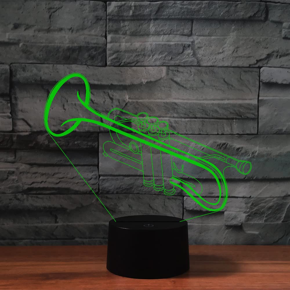 Amazon.co.jp: SUPERHONGJIHAO 子供用ナイトライト 3DトランペットLED