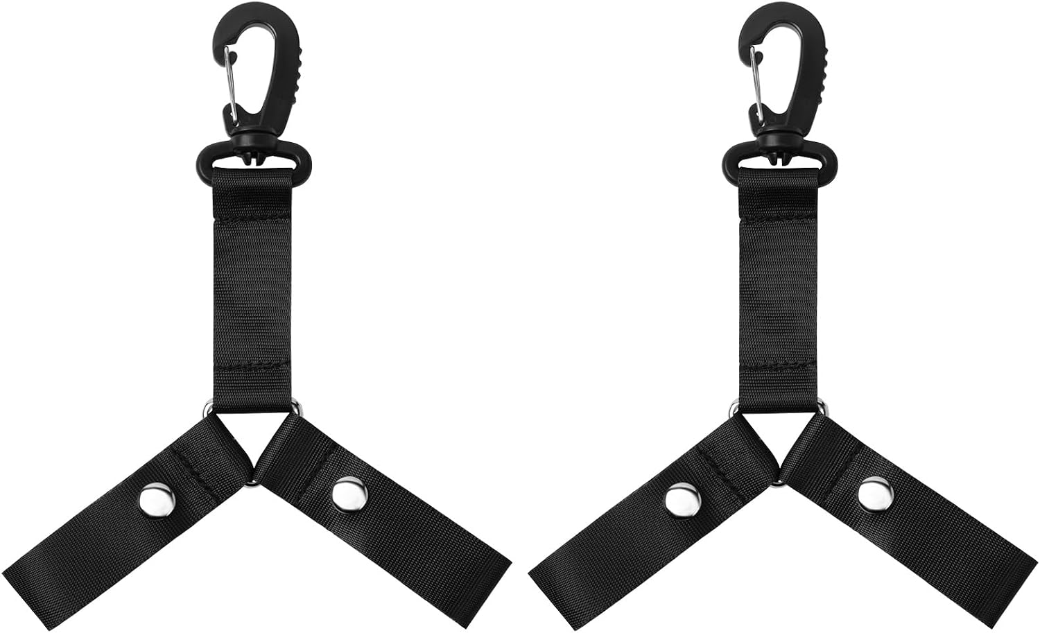 2 PCS Pom Pom Holder Hanger with Snap Button for Backpack Cheerleader Team Tags Cheer Bag Strap Accessories Cheerleading Essentials (Black)