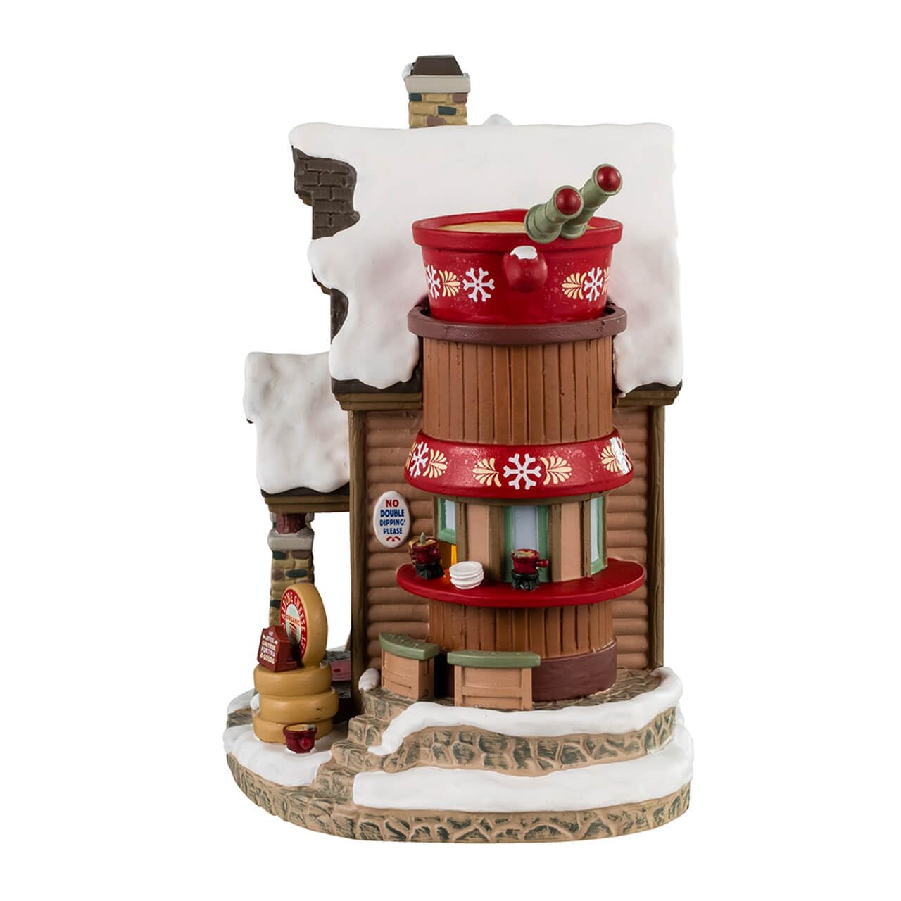 LEMAX Bâtiment éclairé par LED « The Melted Snowflake » en Porcelaine H 17,7 x 18,6 x 12,3 cm