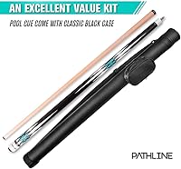 Vista 2 de PLN Kit de taco de billar - palo de billar de arce canadiense de 58 pulgadas y estuche rígido