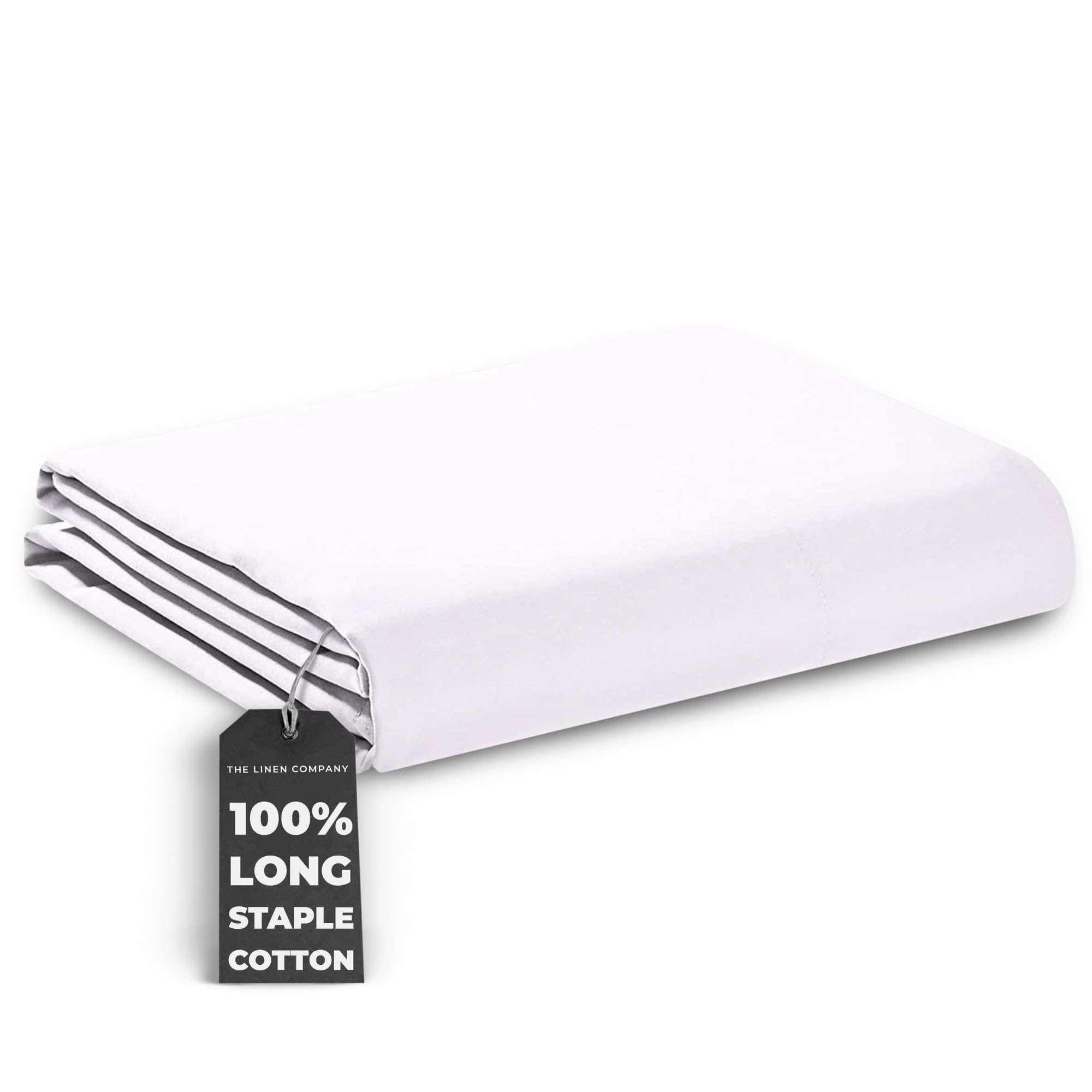 Bed Sheet Single Size - 300 Thread Count - Solid Flat Sheet 160x280 cm - 100% Long Staple Cotton, Luxurious Sateen Single Size Bed Sheets - Soft and Durable Bedsheet Single Size - Flat Sheet Only