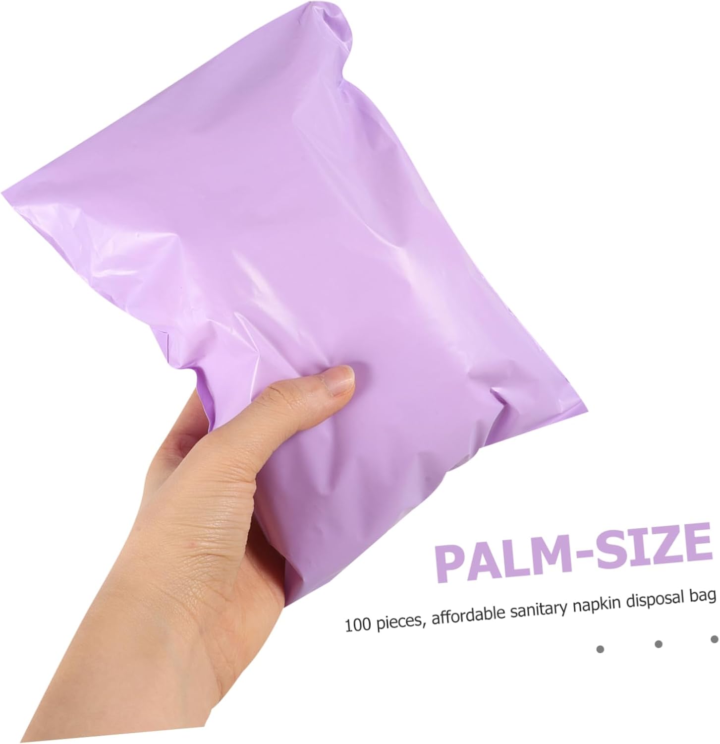 Self Sealing Sanitary Pad Disposal Bags Purple 100pcs for Women