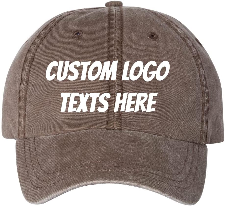 INK STITCH Sp500 Unisex Custom Embroidery Logo Texts Personalized Pigment Dye Baseball Caps