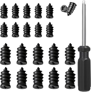 Tire Repair Nails Kit with 2 Sizes, Screw in Tire Repair Plugs with Box and Screwdriver, Fast Self-Service Tire Repair Tools (10Set)