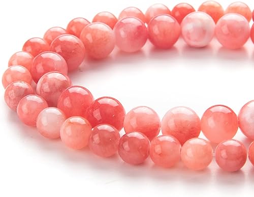 Miniatura 2 de Cuentas de piedras preciosas naturales para la fabricación de joyas, cuentas de jaspe imperial rosa y blanco de 0.236 pulgadas, cuentas redondas