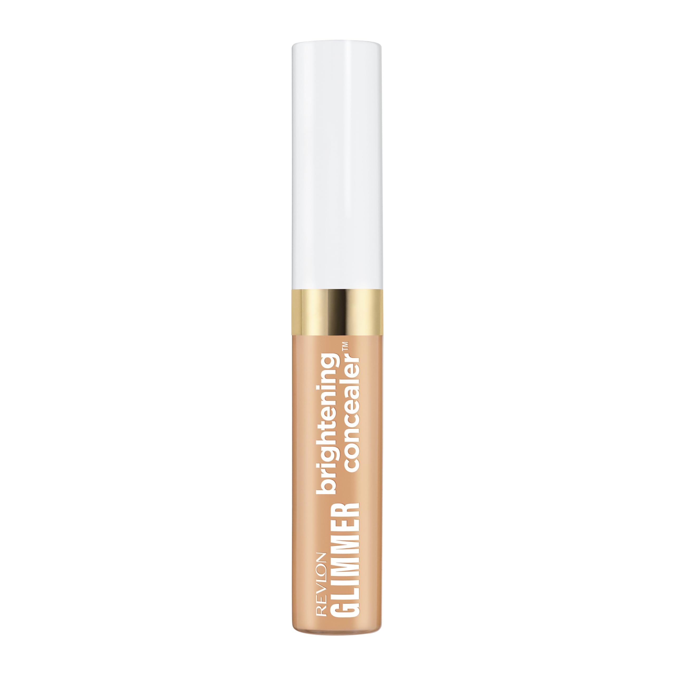 REVLON Glimmer Brightening Concealer – Corrector Líquido Iluminador, con Cafeína, Vitamina C y Esteviósido, Fórmula Ultraligera, Acabado Natural hasta 24H, Tono 135, 9ml