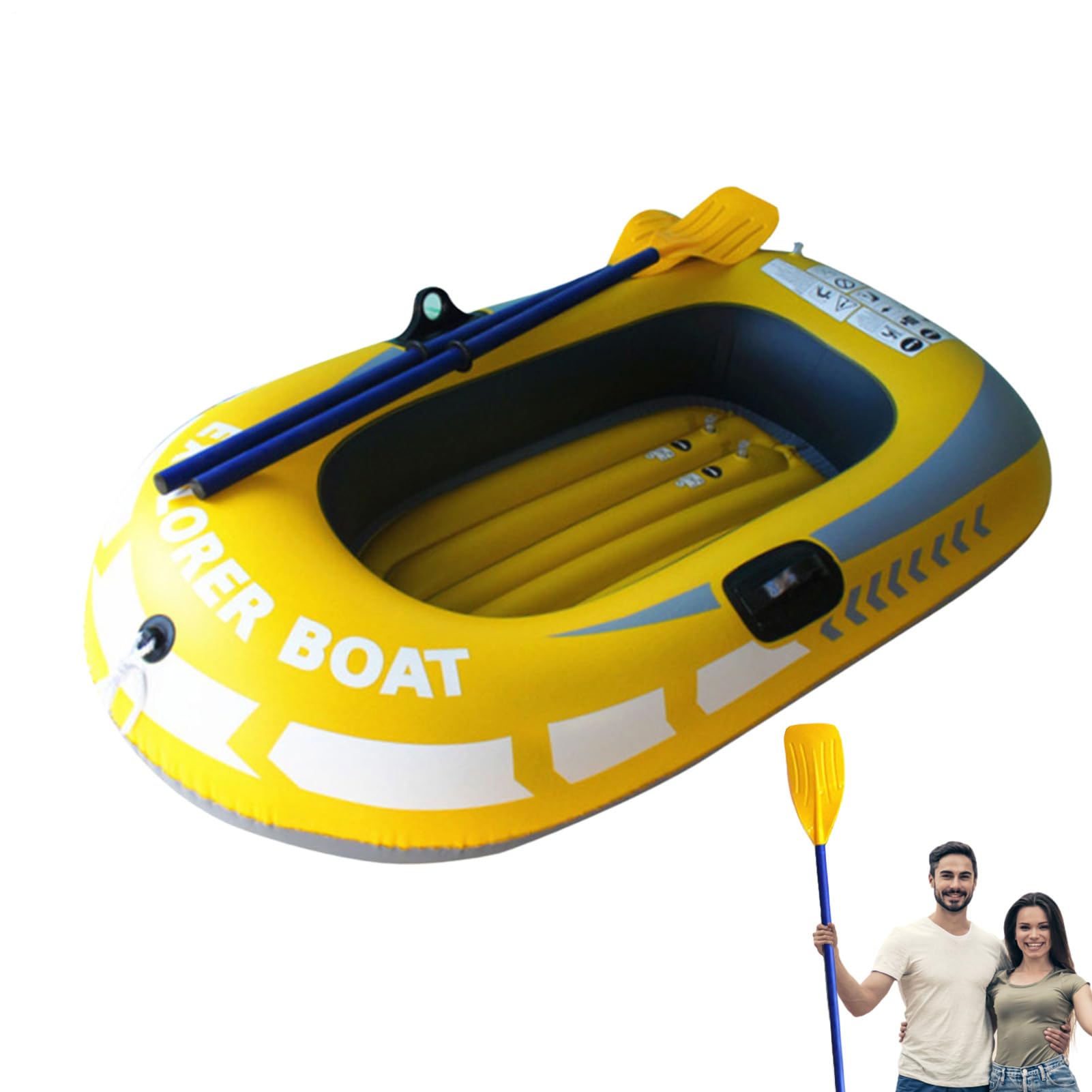 Kayak Inflable portátil - Canoa compacta, Bote de Pesca | Bote Plegable Resistente, Bote Inflable Resistente para Remo en tándem, Deriva, Lago, río, mar, Agua, recreación, Aire.
