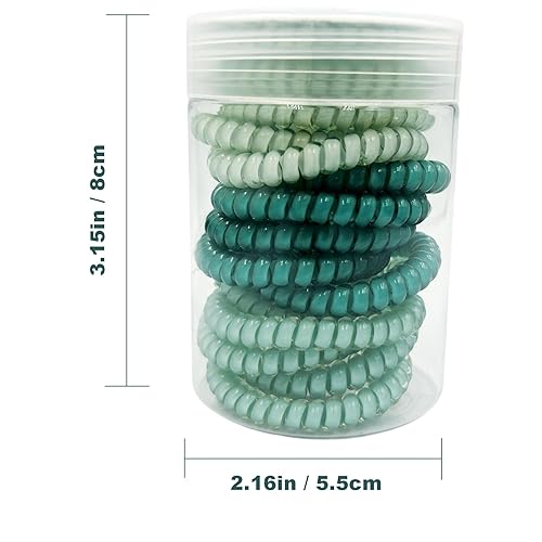 Miniatura 3 de 15 lazos para el cabello en espiral, 3 lazos elásticos de bobina de color, lazos para el cabello en espiral mediana, bobinas de pelo sin arrugas,