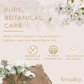 Femallay Organic Vaginal Melts - Vanilla - 100% Natural Relief for Dryness, Odor & Daily Feminine Discomfort - 14 Count + Applicator