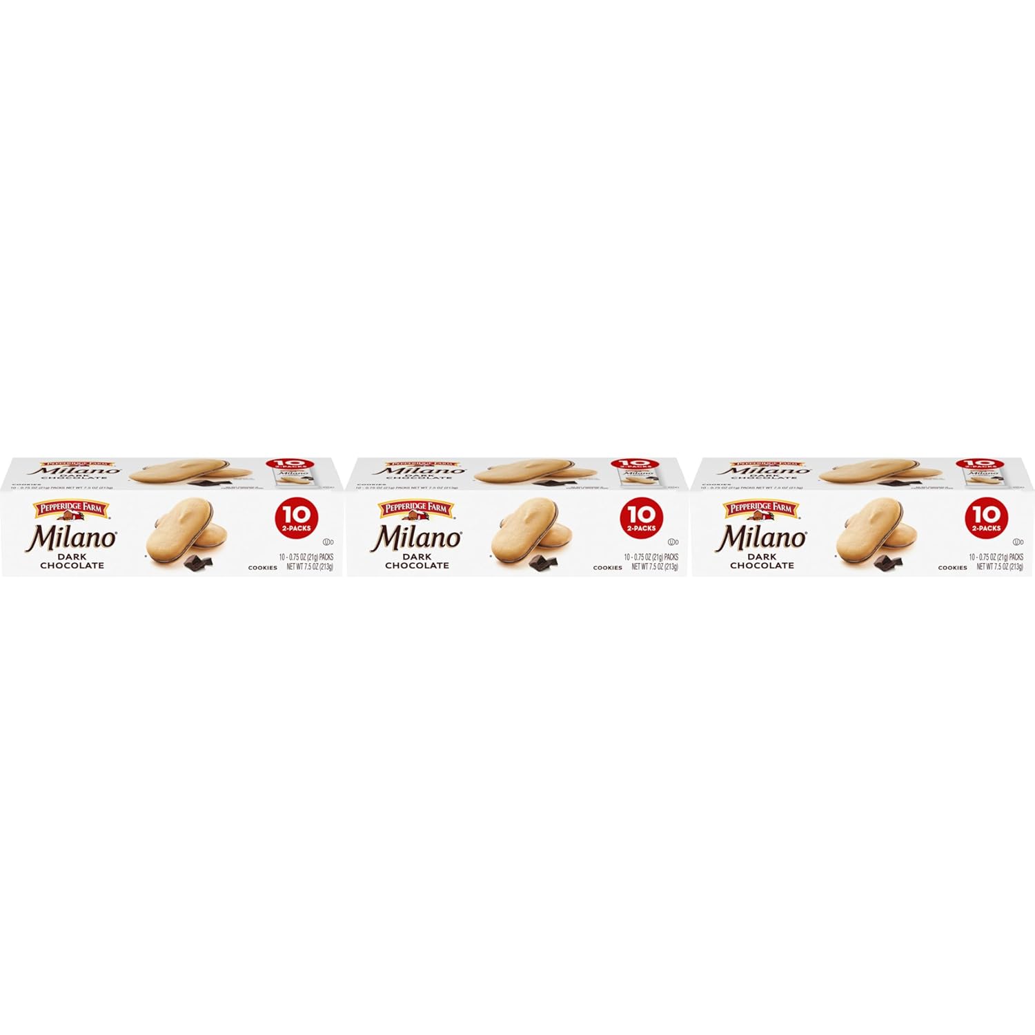 Pepperidge Farm Milano Cookies, Dark Chocolate, 2 Cookies (Pack of 30)