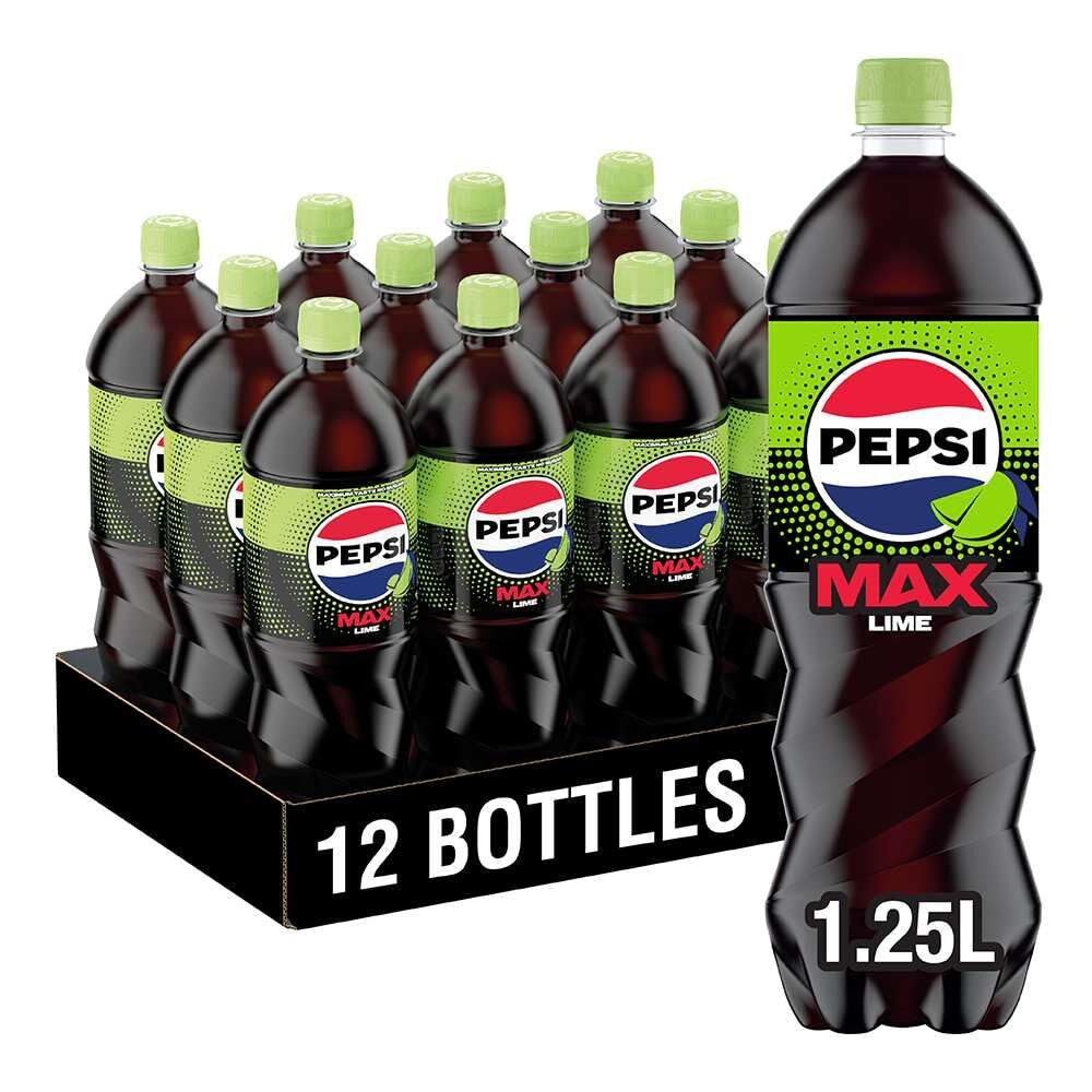 Pepsi Max Lime Soft Drink 1.25L (Pack of 12) : Amazon.co.uk: Grocery