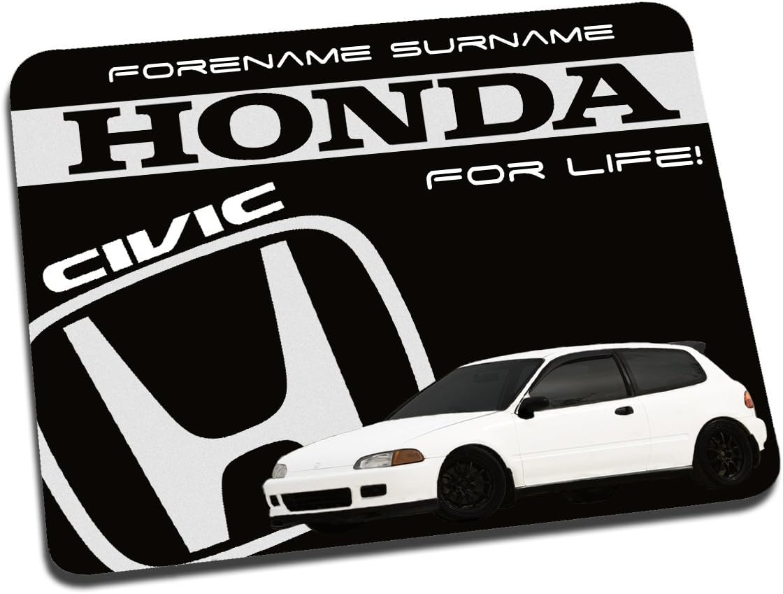 Honda Civic Personalised Mouse Mat - Black